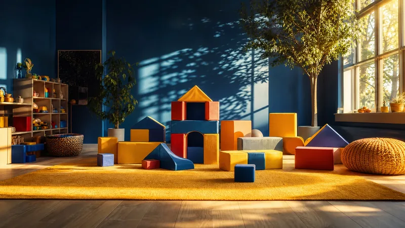 Sunlit playroom with soft blocks, How to Start a Home Daycare in Kansas