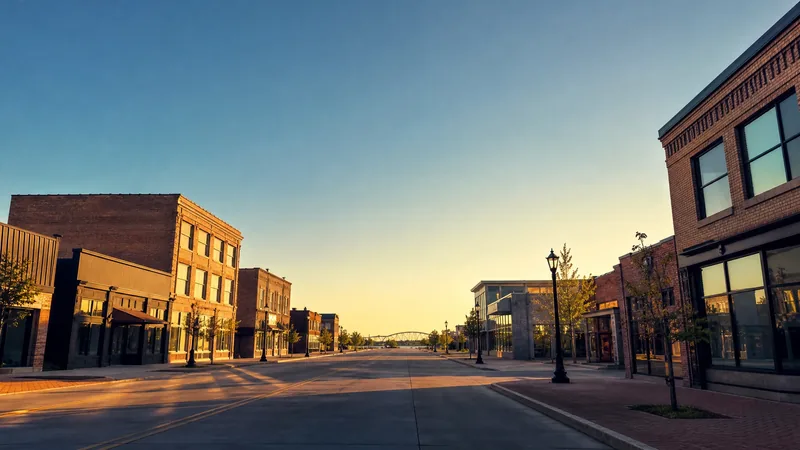 Flat plains city street of low brick and glass buildings under a very wide sky, Wichita Business License