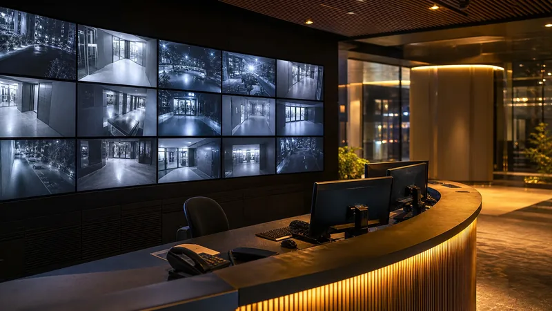 Security desk with a wall of camera monitors, How to Start a Private Investigator Business in Kansas