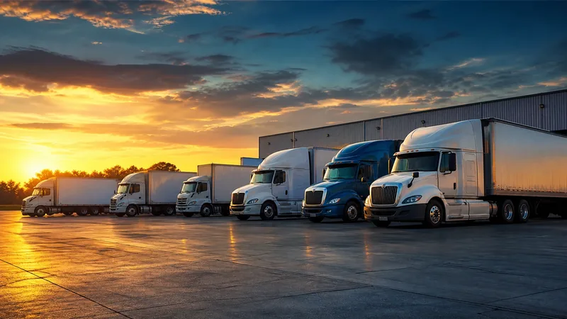 Box trucks and semis at a logistics yard, How to Start a Non-Emergency Medical Transportation Business in Kansas